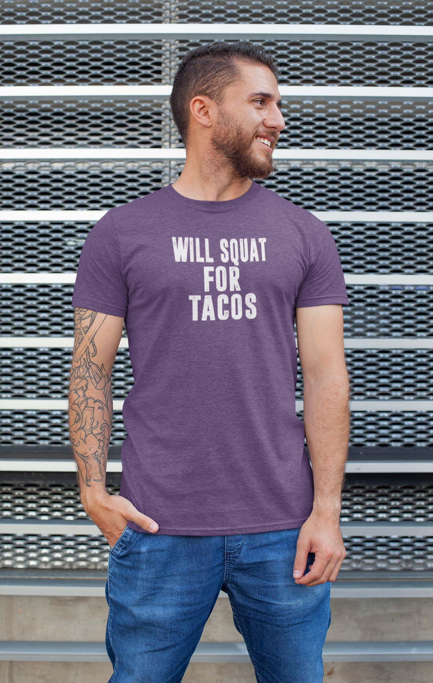 Will Squat For Tacos | Men's Triblend Shirt