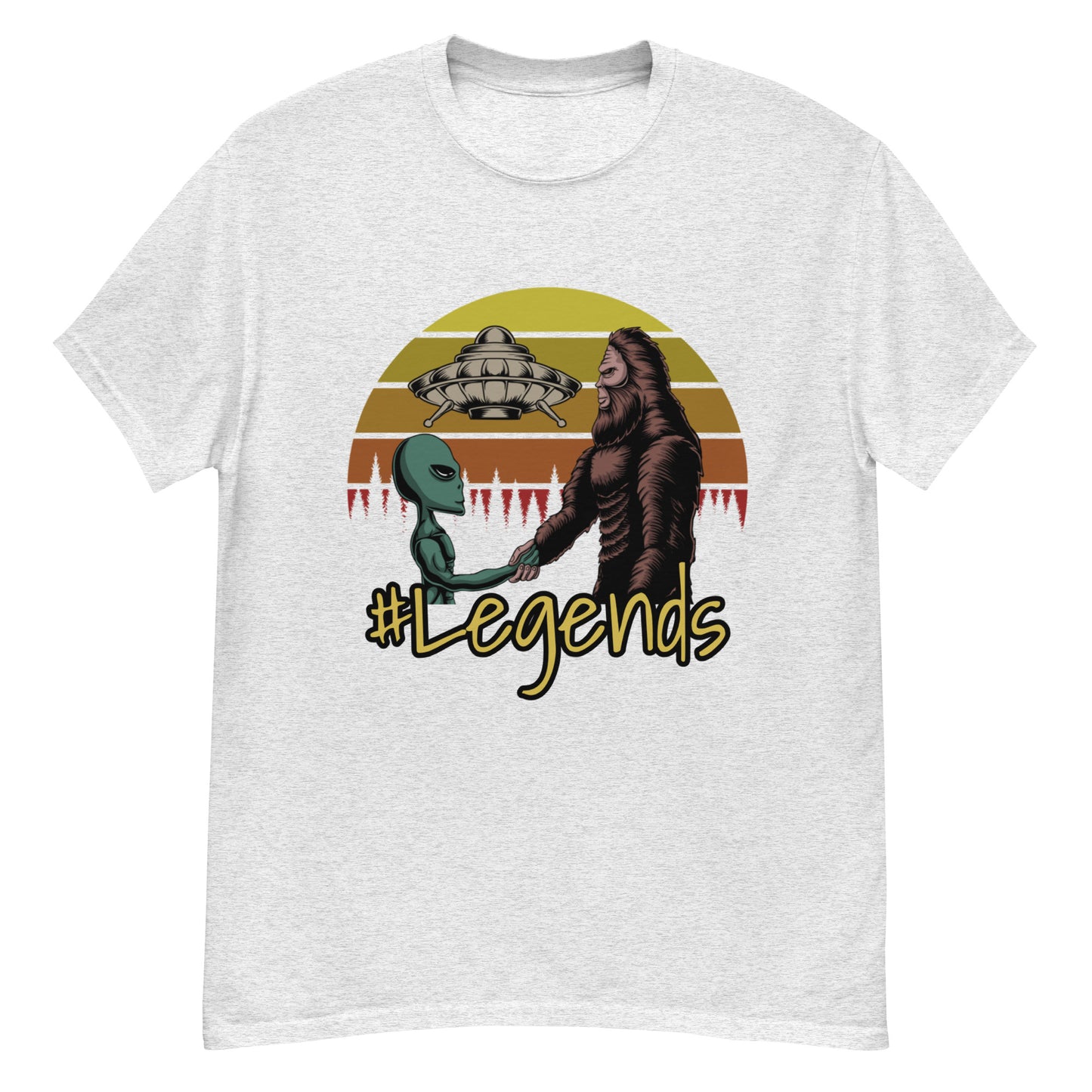 Alien Meets Bigfoot | Men's Classic T-Shirt