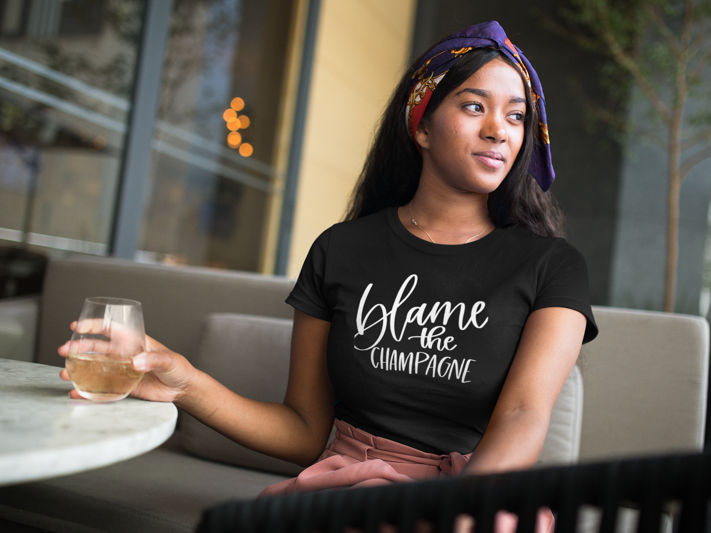 Blame The Champagne | Women's FashionFit T-Shirt