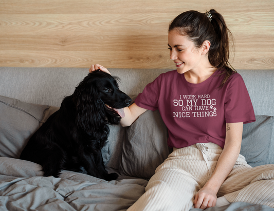 I Work Hard For My Dog | Women's Relaxed T-Shirt