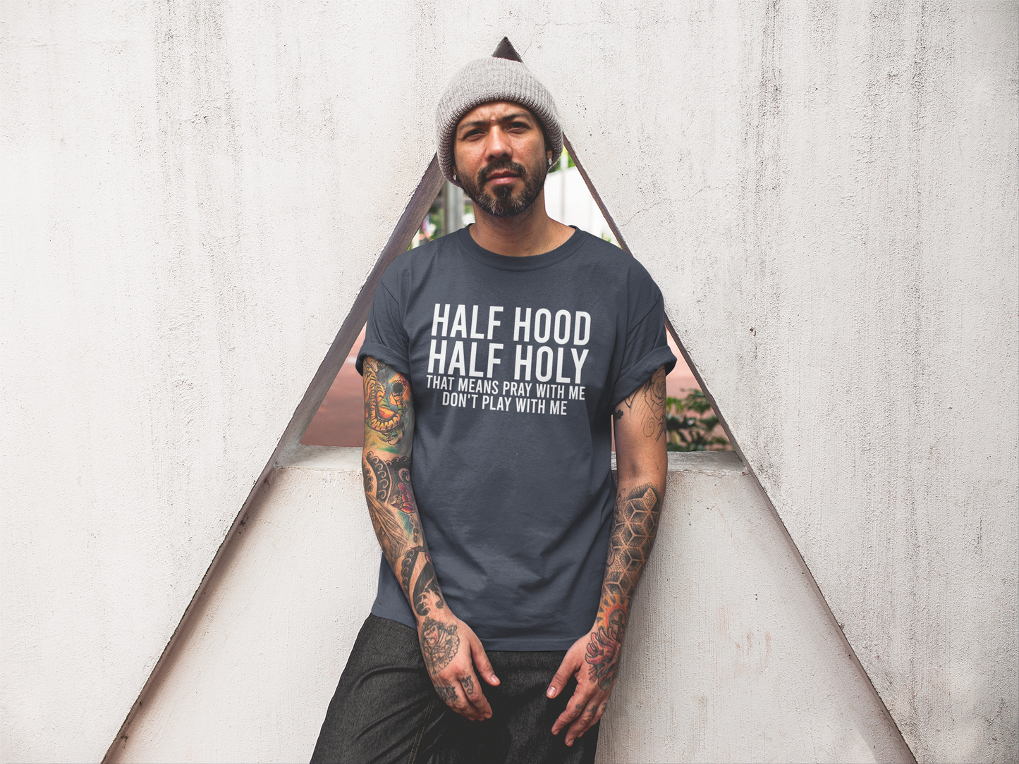 Half Hood Half Holy | Men's Classic T-Shirt