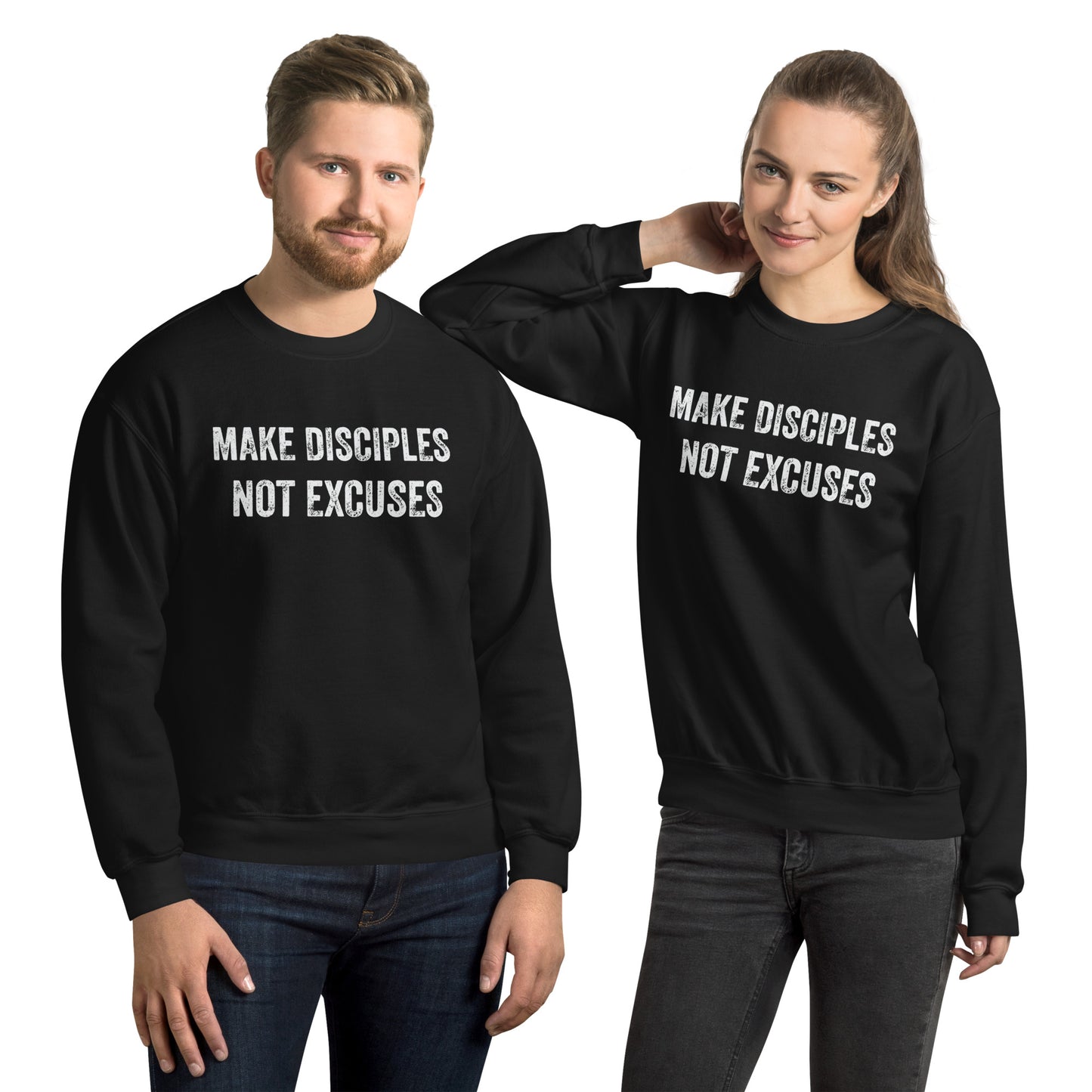 Make Disciples Not Excuses| Unisex Crew Fleece Sweatshirt