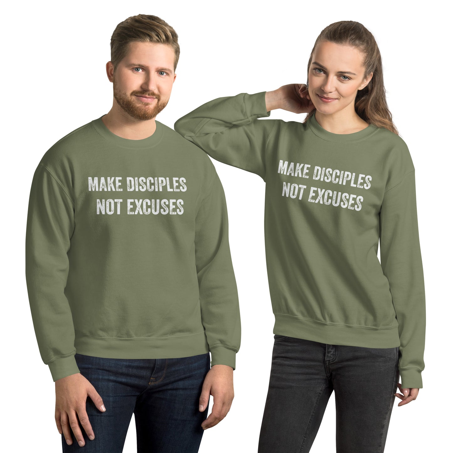 Make Disciples Not Excuses| Unisex Crew Fleece Sweatshirt