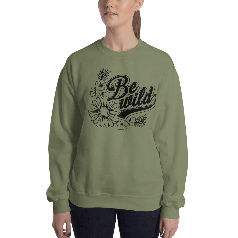 Be Wild Flowers | Women's Fleece Sweatshirt