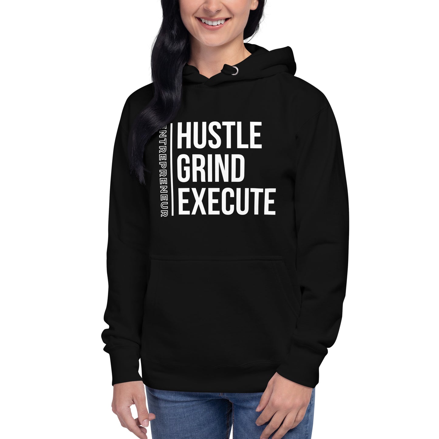 Entrepreneur's Hustle Grind Execute | Unisex Lightweight Hoodie