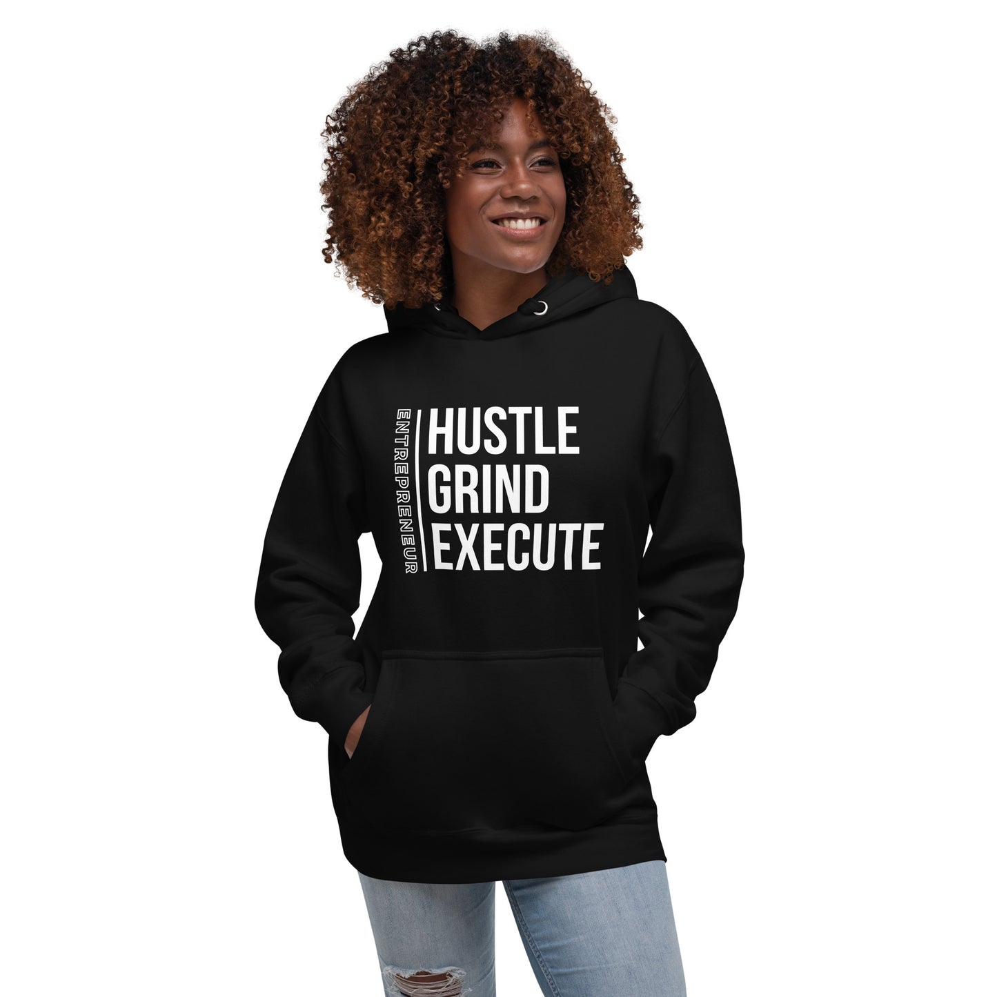 Entrepreneur's Hustle Grind Execute | Unisex Lightweight Hoodie