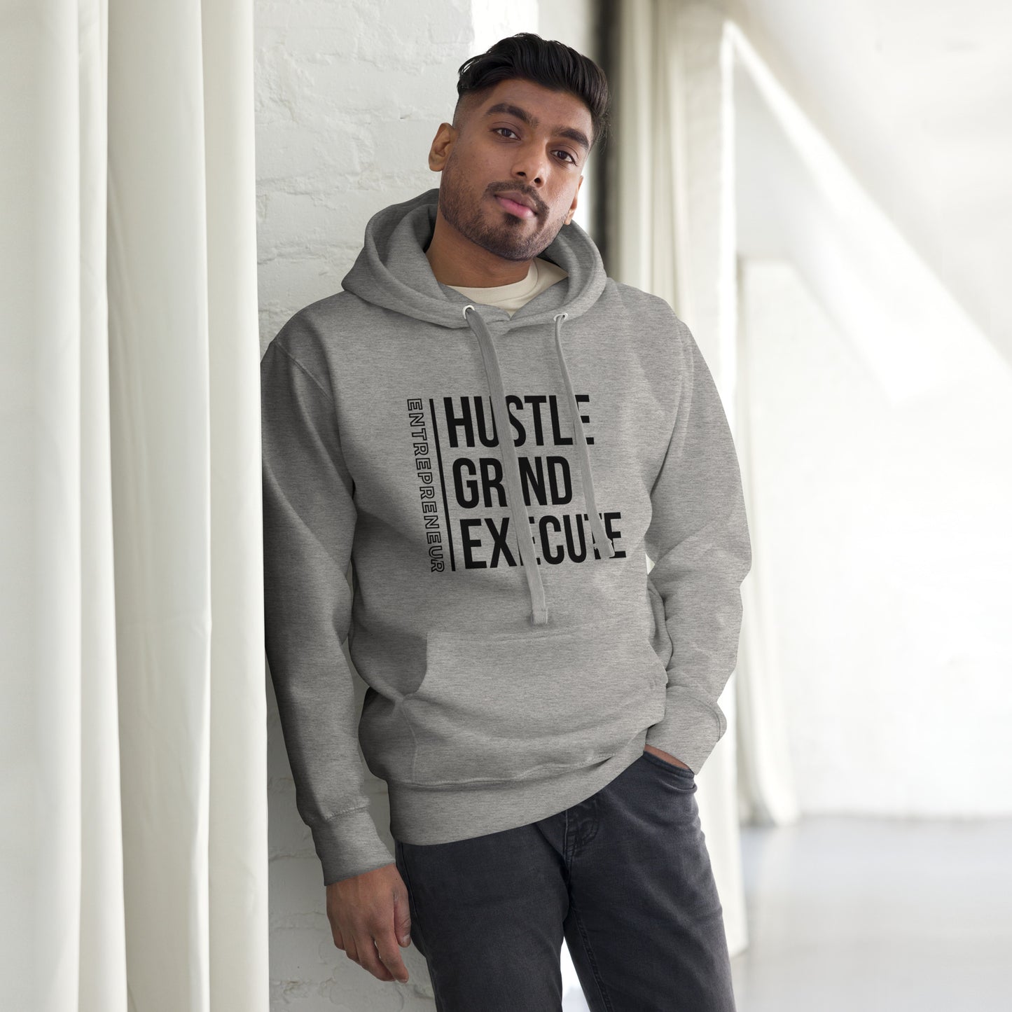 Entrepreneur's Hustle Grind Execute | Unisex Lightweight Hoodie