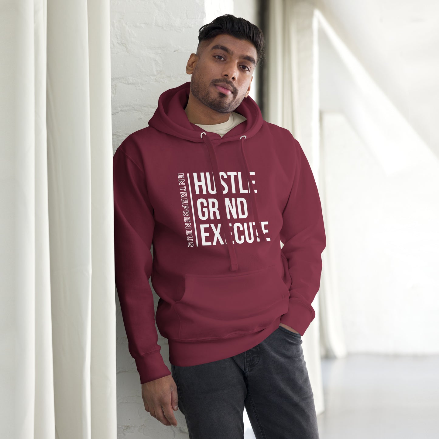 Entrepreneur's Hustle Grind Execute | Unisex Lightweight Hoodie