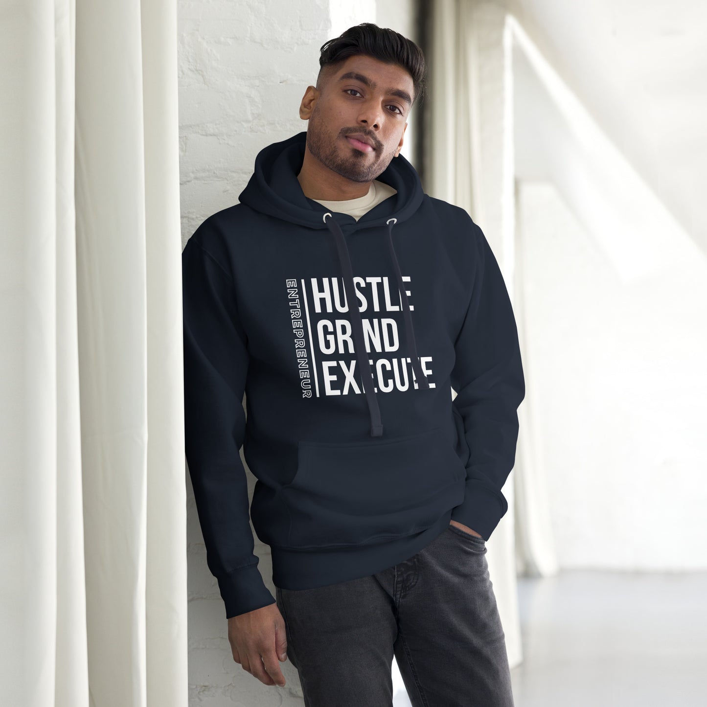 Entrepreneur's Hustle Grind Execute | Unisex Lightweight Hoodie