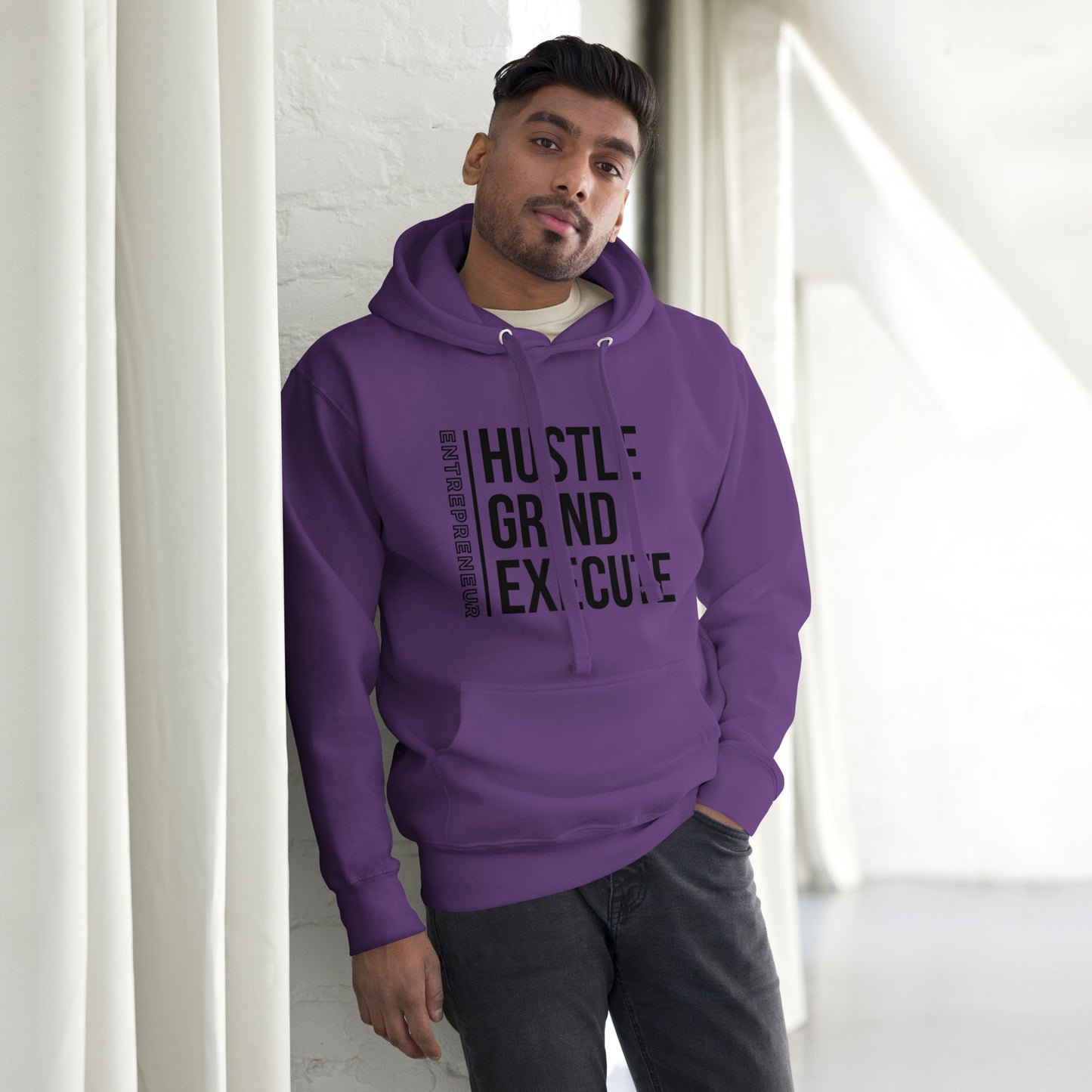 Entrepreneur's Hustle Grind Execute | Unisex Lightweight Hoodie