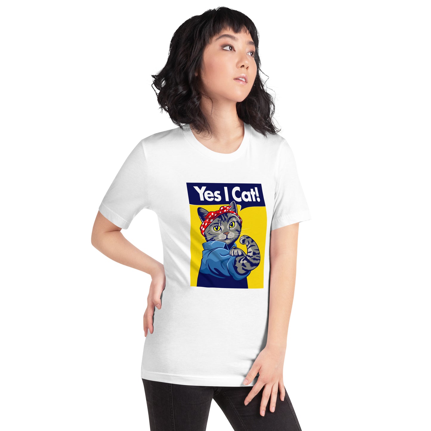 Yes I Cat Retro Kitty | Women's Relaxed Fit T-Shirt