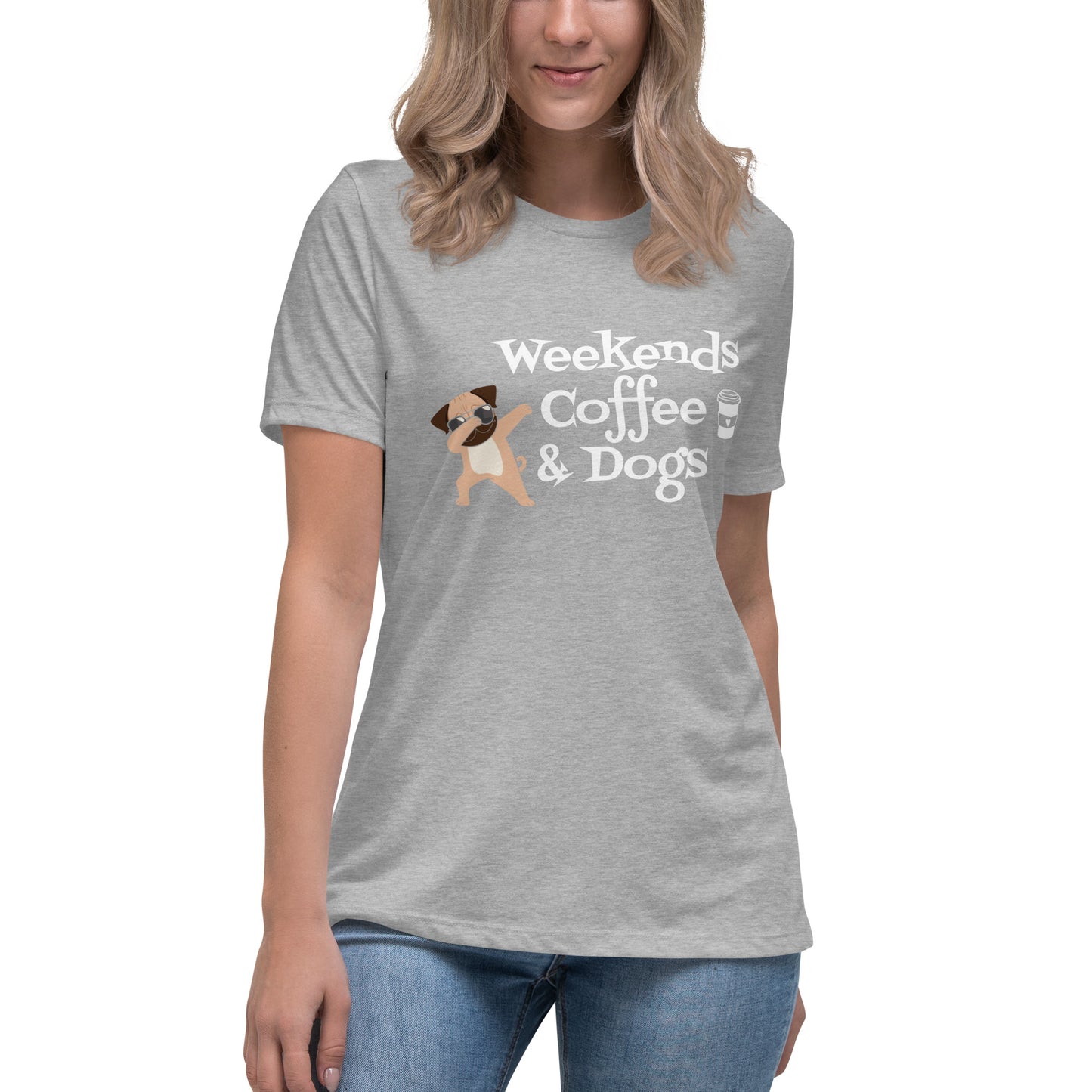 Weekends, Coffee and Dogs | Women's FashionFit T-Shirt