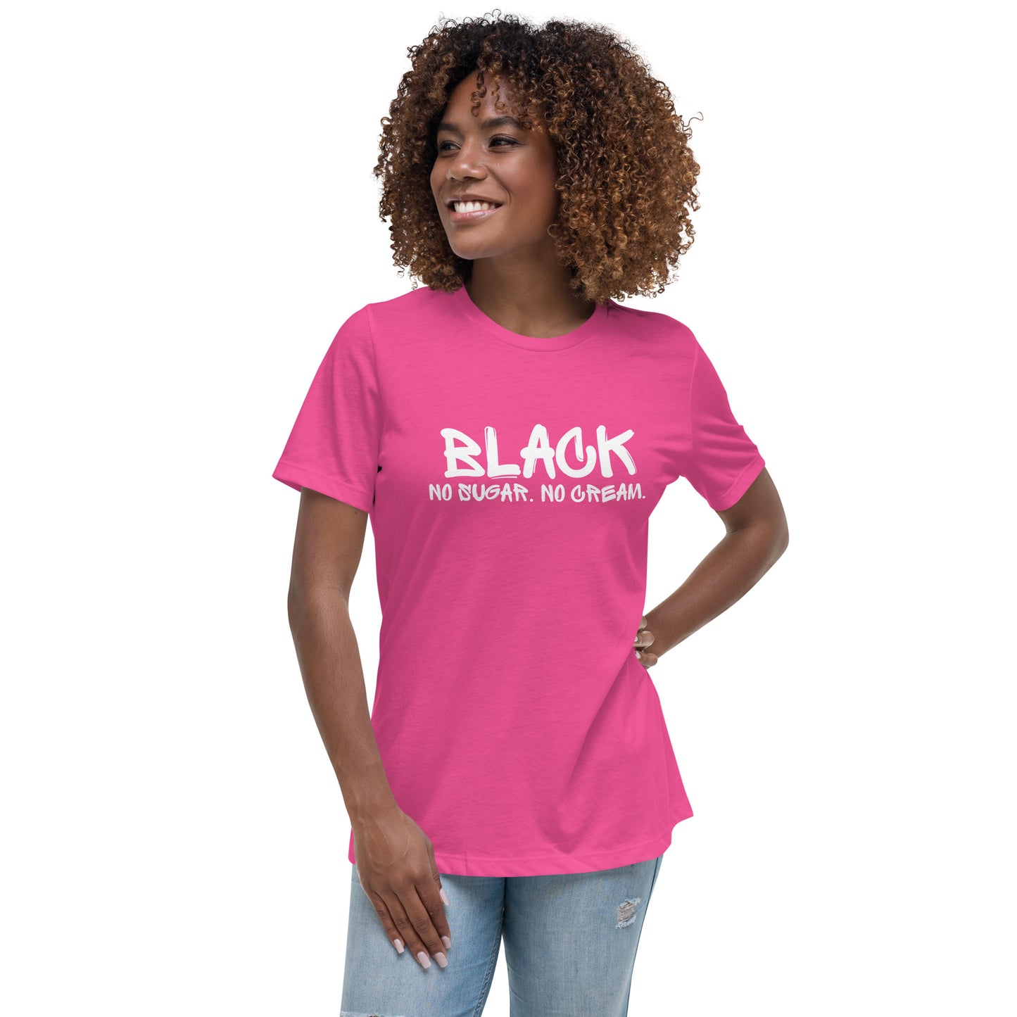 Black. No Sugar. No Cream | Women's FashionFit T-Shirt