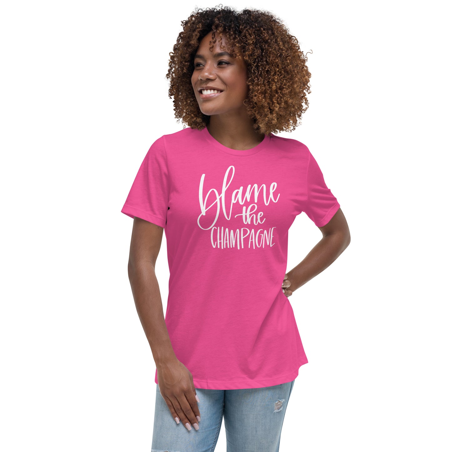 Blame The Champagne | Women's FashionFit T-Shirt