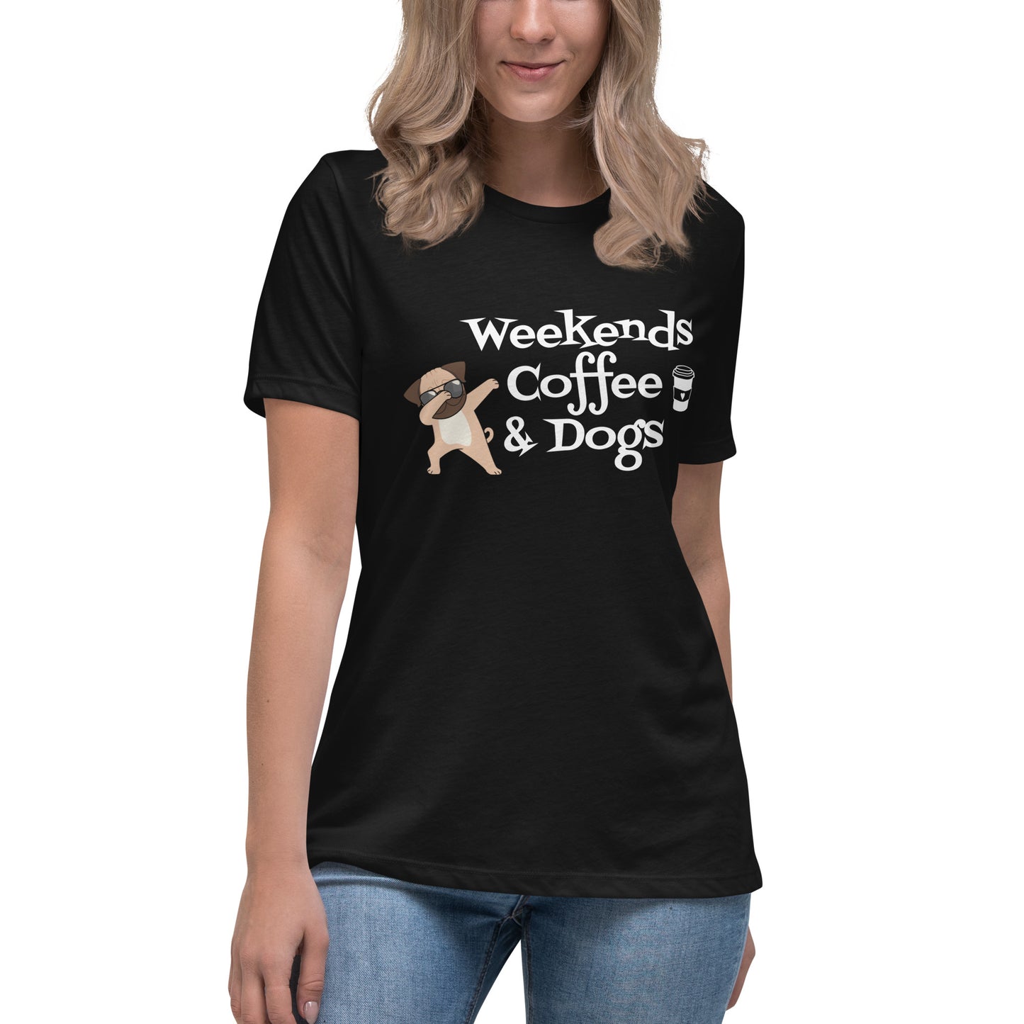 Weekends, Coffee and Dogs | Women's FashionFit T-Shirt