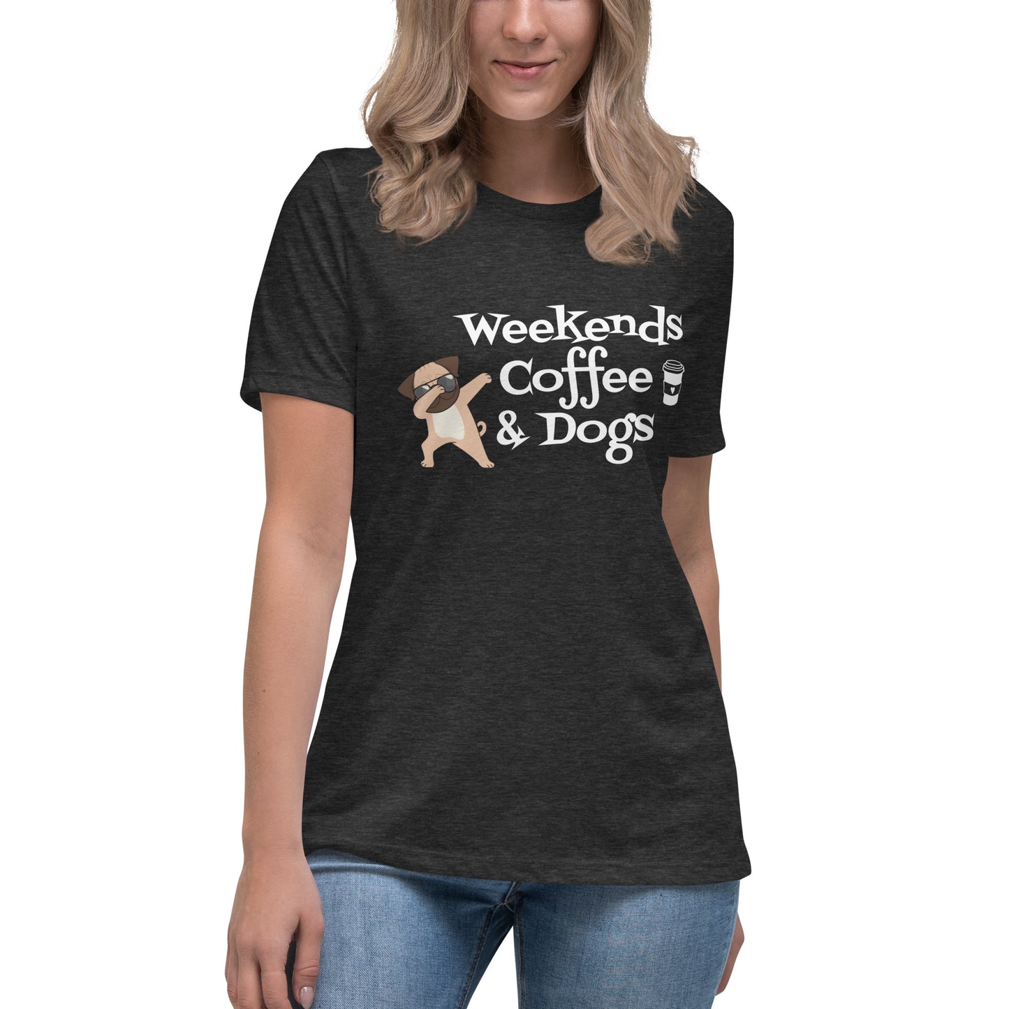 Weekends, Coffee and Dogs | Women's FashionFit T-Shirt