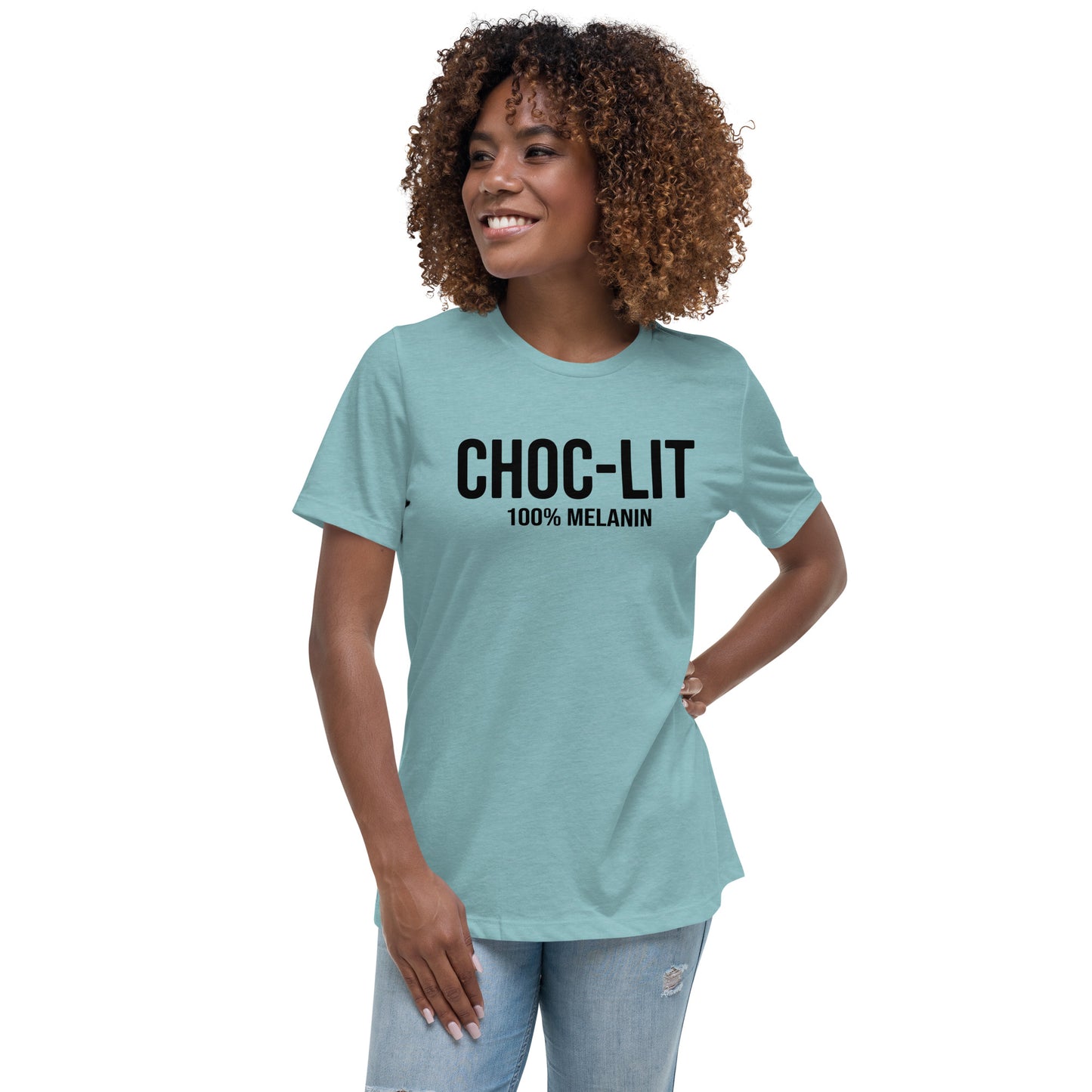 Choc-Lit 100% Melanin | Women's FashionFit T-Shirt