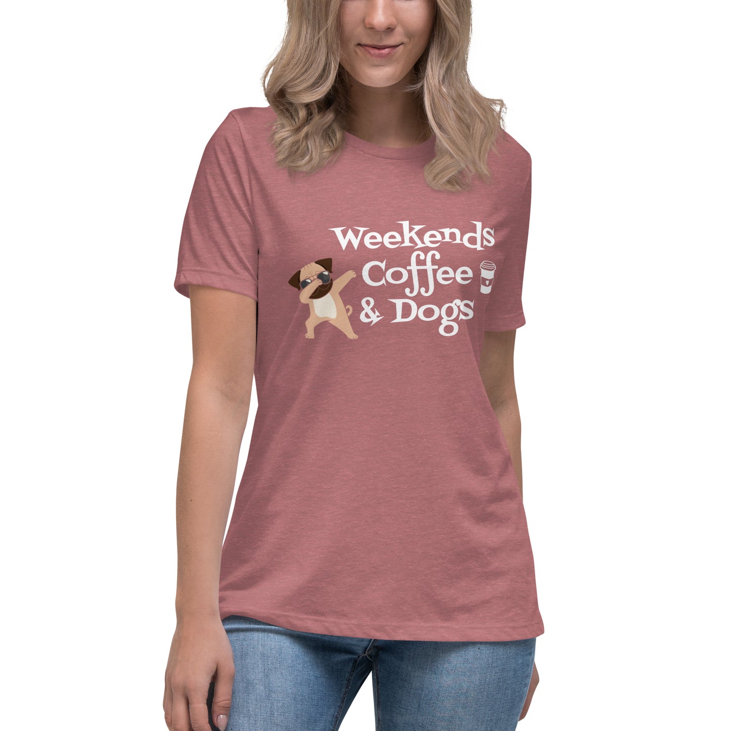 Weekends, Coffee and Dogs | Women's FashionFit T-Shirt