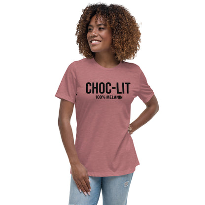 Choc-Lit 100% Melanin | Women's FashionFit T-Shirt