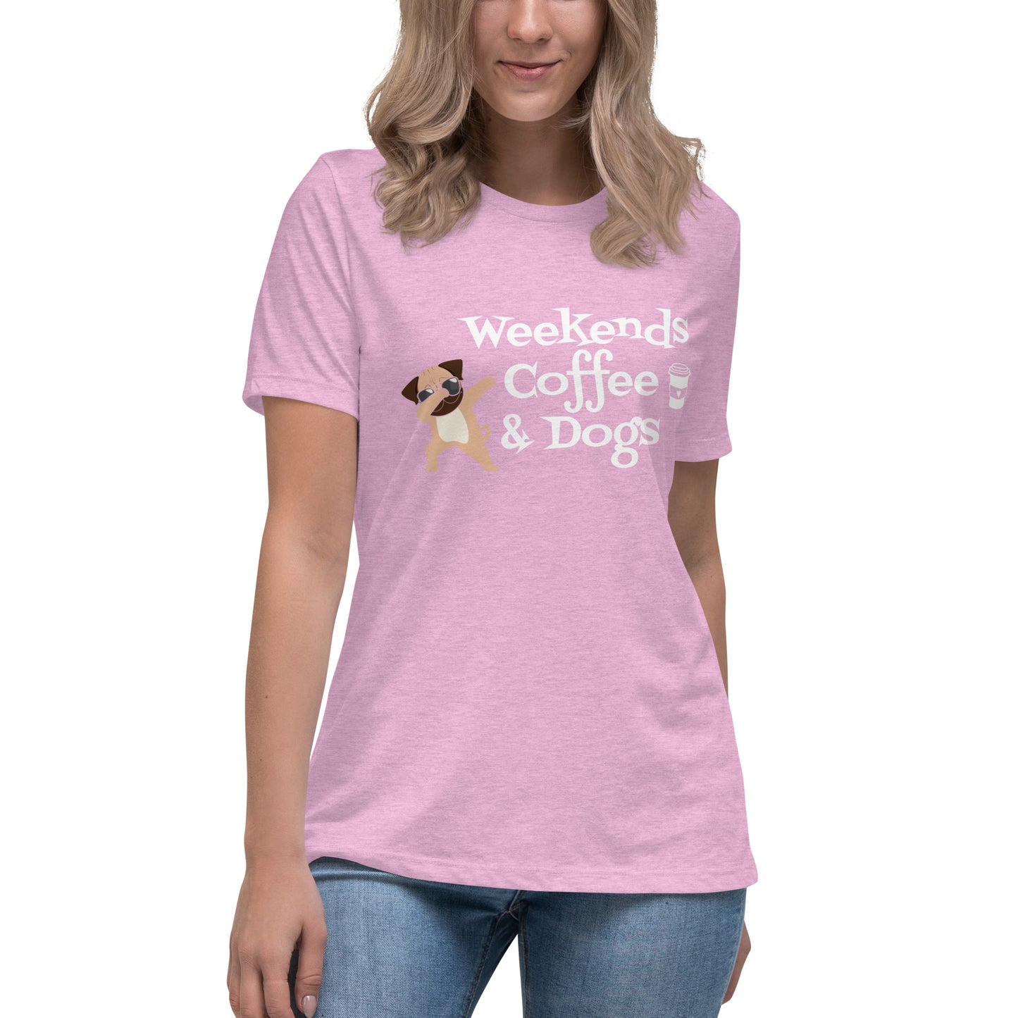 Weekends, Coffee and Dogs | Women's FashionFit T-Shirt