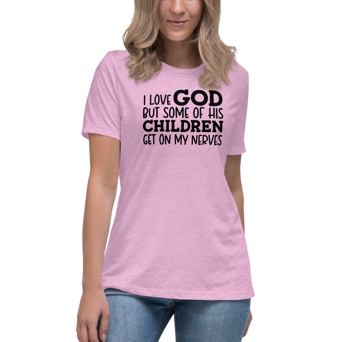 I Love God But His Children...| Women's  FashionFit T-Shirt