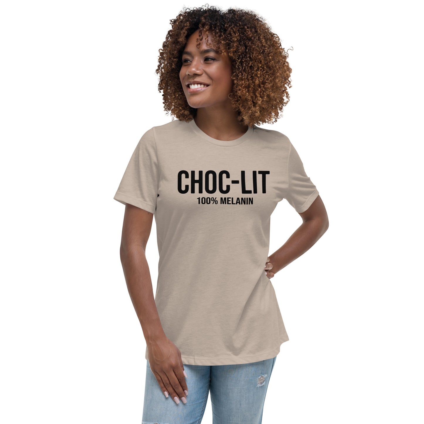 Choc-Lit 100% Melanin | Women's FashionFit T-Shirt