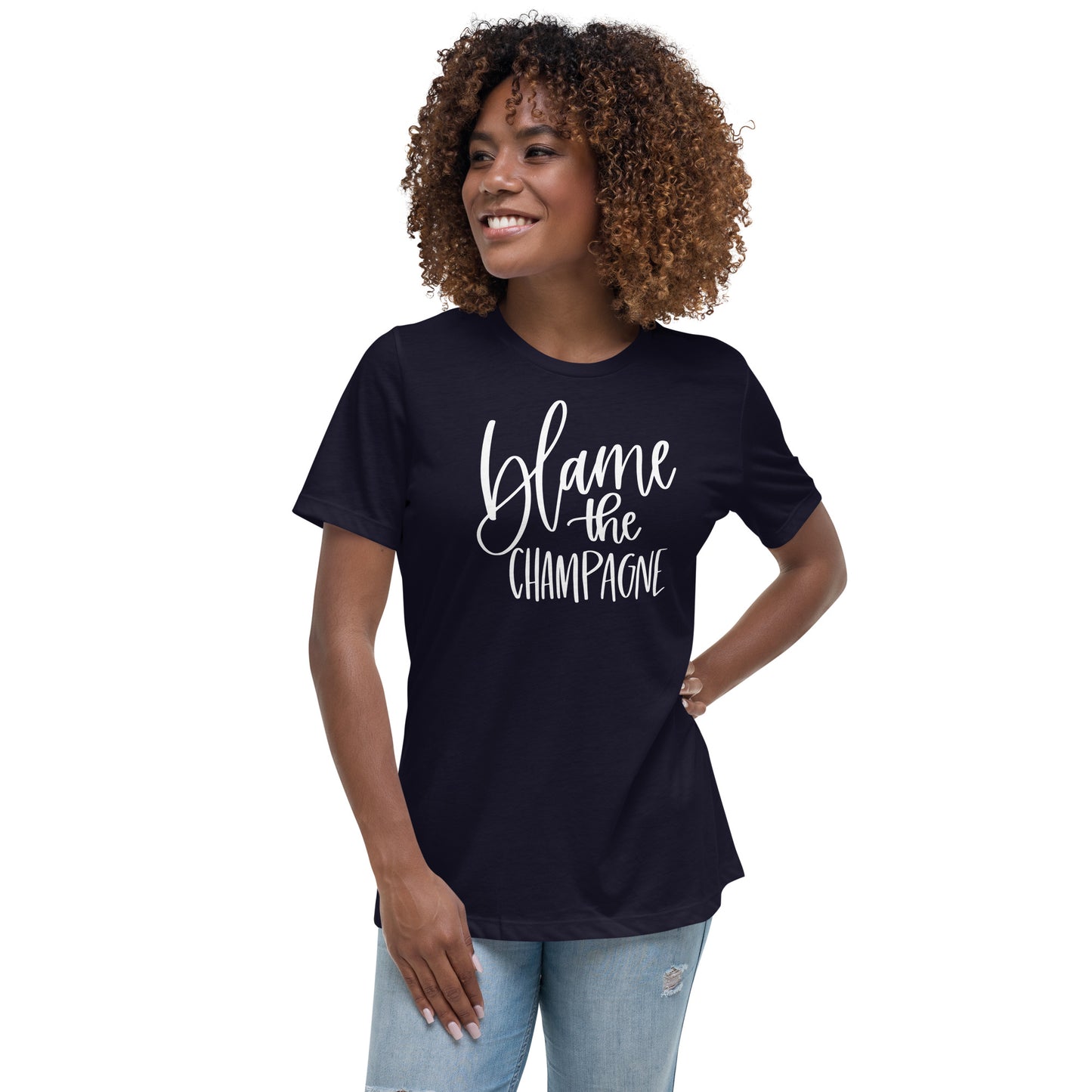 Blame The Champagne | Women's FashionFit T-Shirt