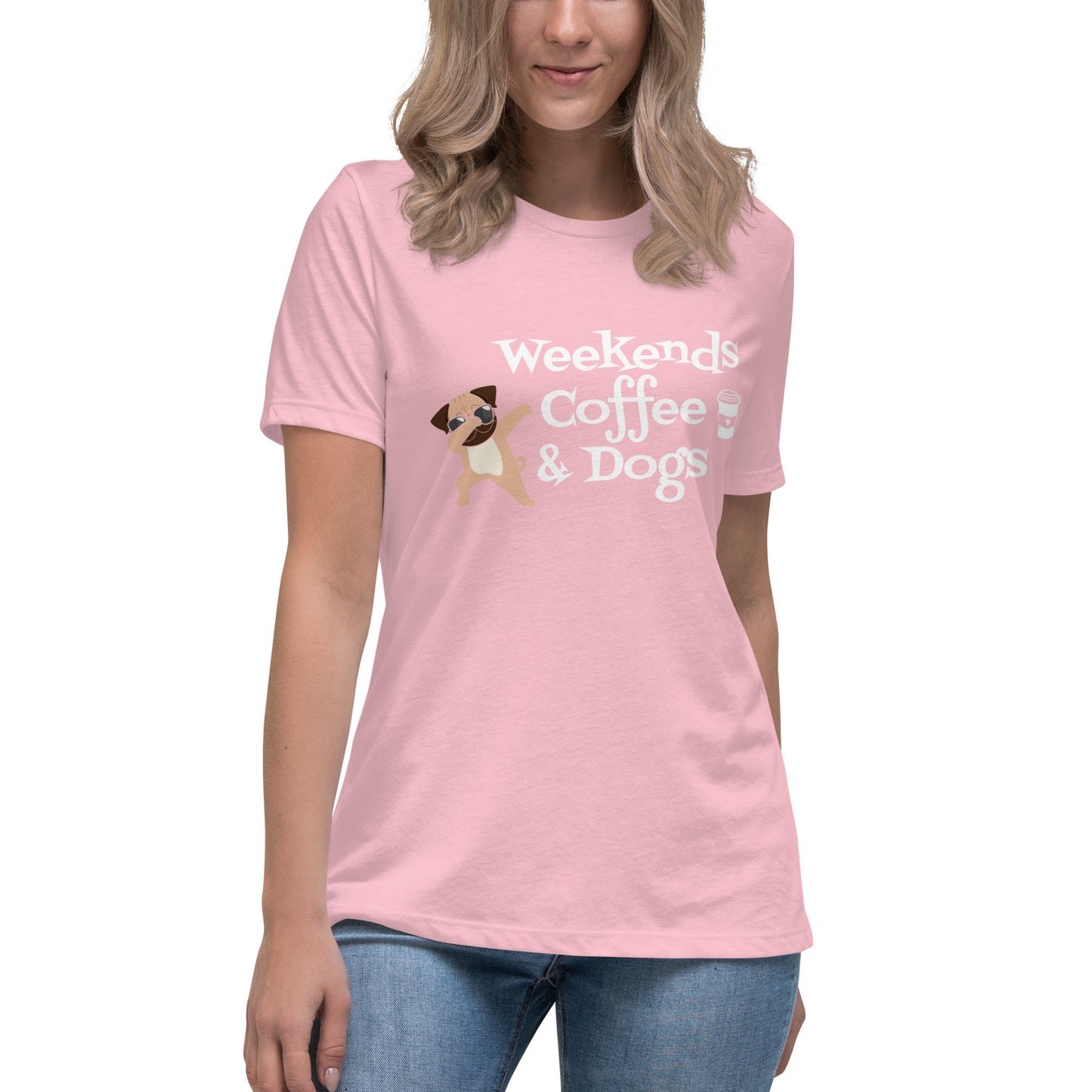 Weekends, Coffee and Dogs | Women's FashionFit T-Shirt