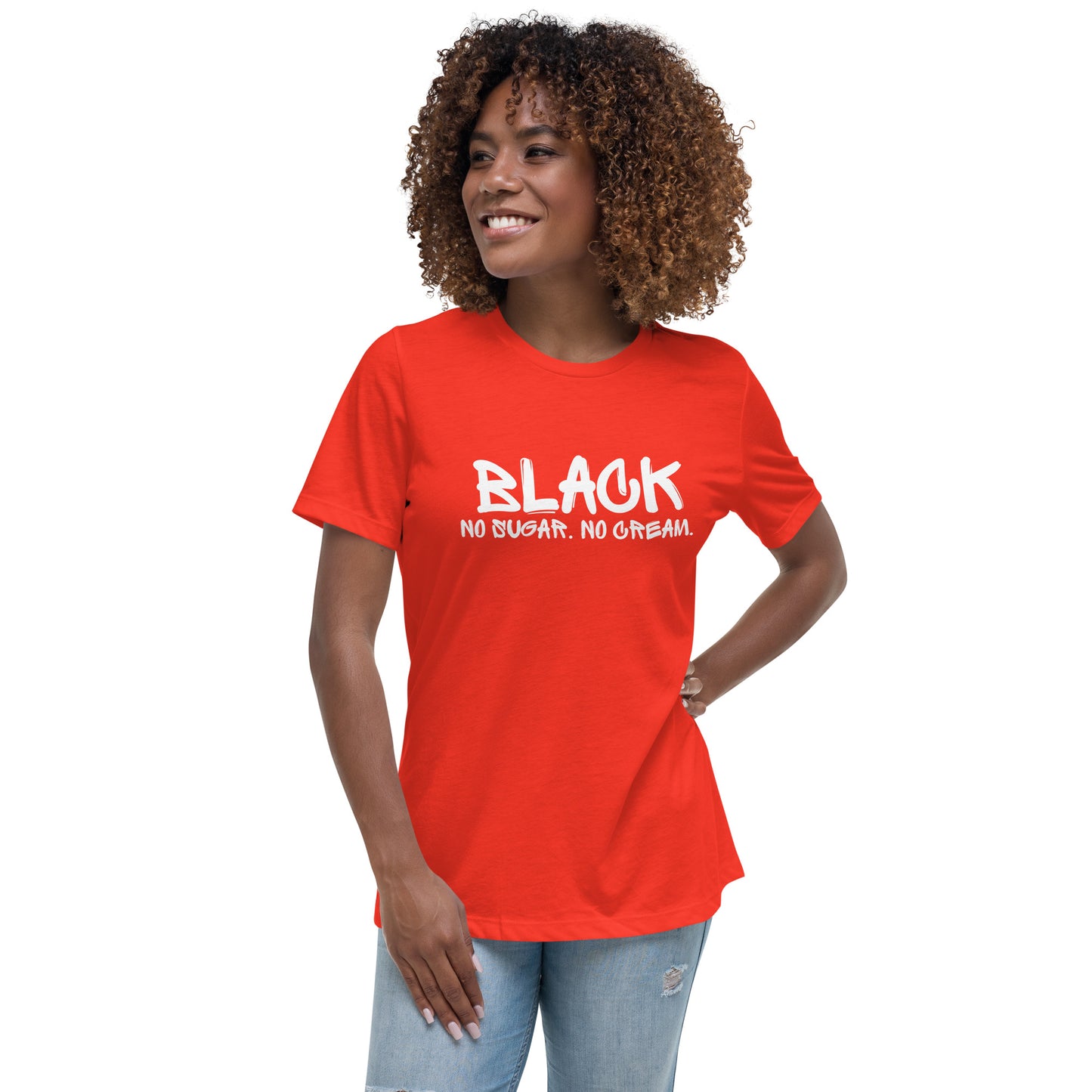 Black. No Sugar. No Cream | Women's FashionFit T-Shirt