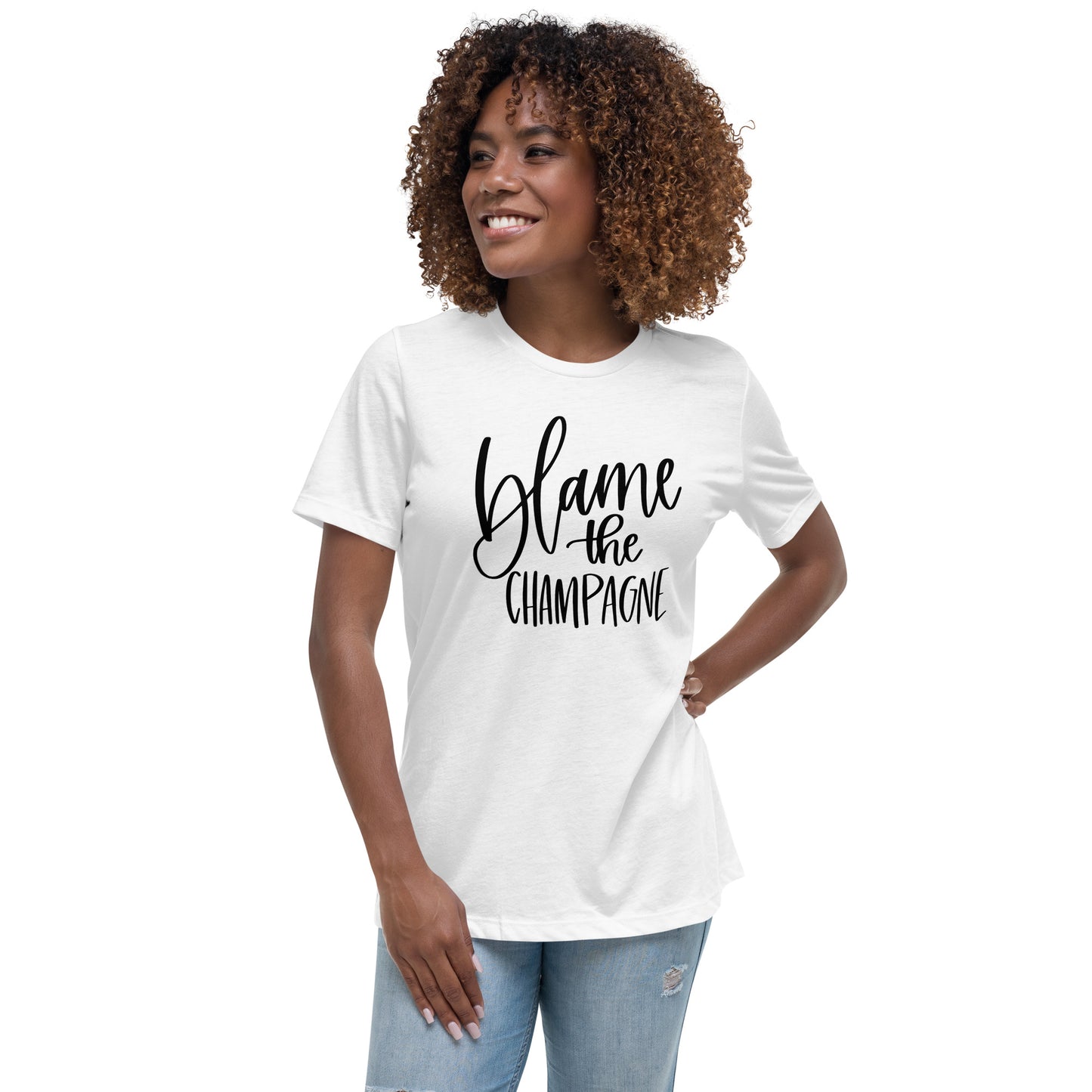 Blame The Champagne | Women's FashionFit T-Shirt